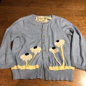 Anthropologie Field flower cardigan small